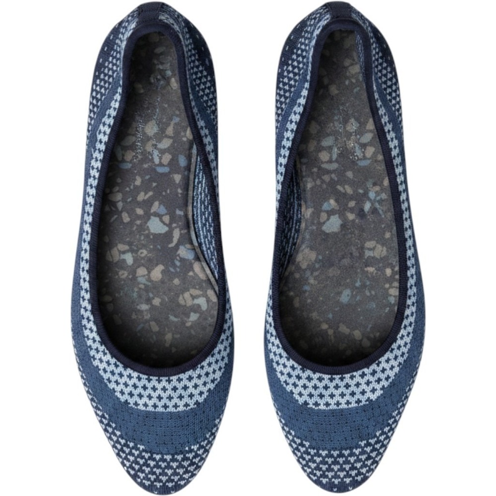 Skechers Cleo Bewitch Blue Knit Pointed Toe‎ Ballet Flats Women 9 office casual